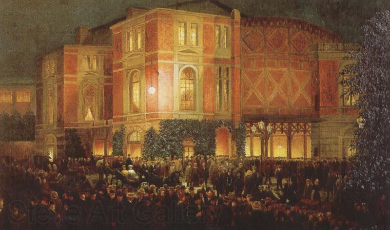 arthur o shaughnessy outide the bayreuth festspielhaus Norge oil painting art